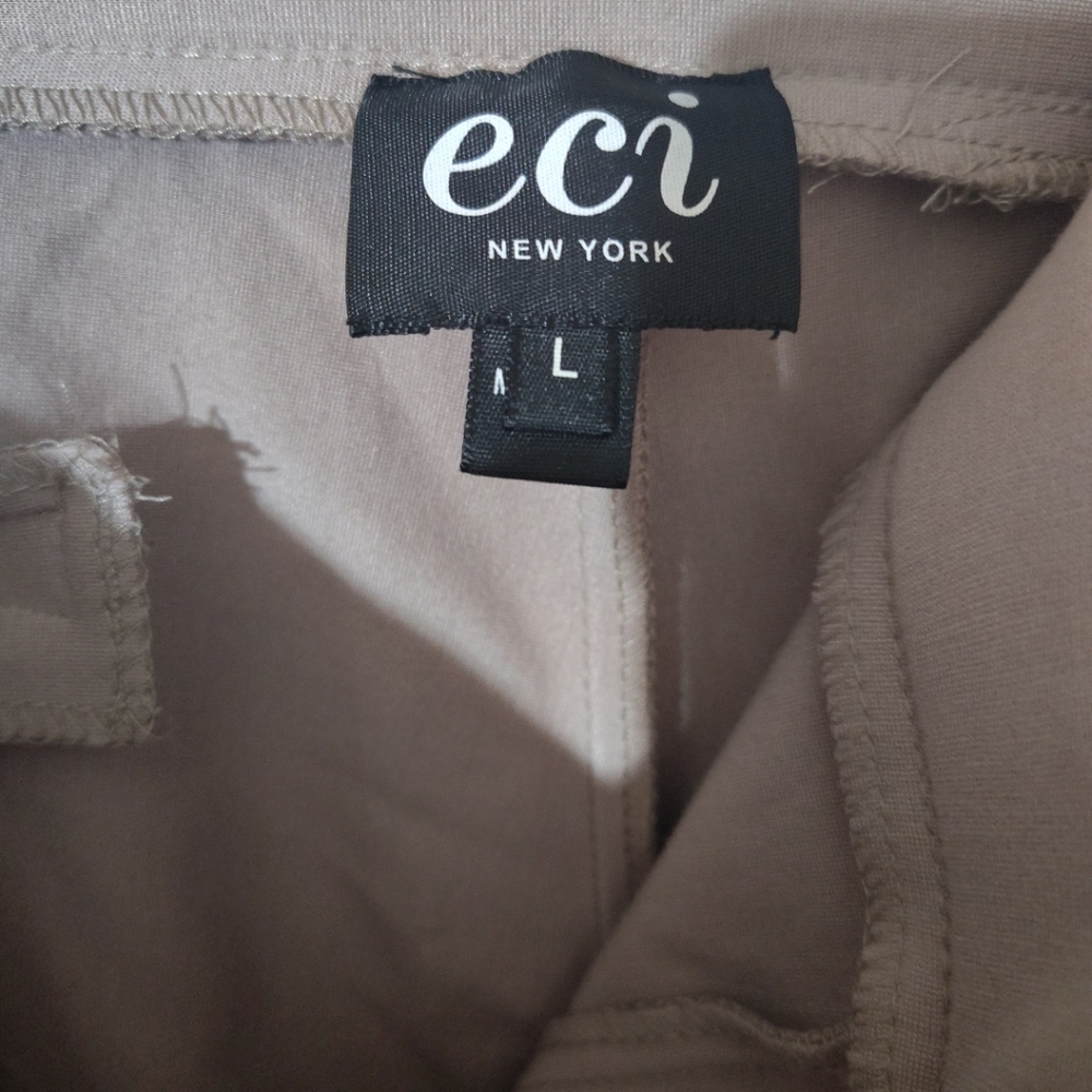 ECI Ladies Pull On Luxury Pants Beige (L)
